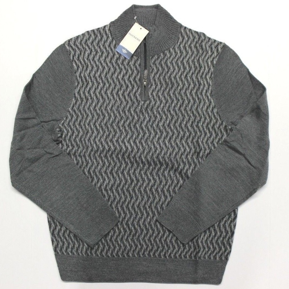 Dockers Classic Fit Sweater (384270004) Gray - XL